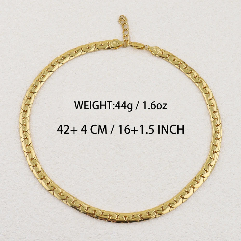 Vintage Stainless Steel Simple Chain Metal Bracelet Necklace for Men Women Punk Hip Hop Chain Jewelry Friends Party Gift