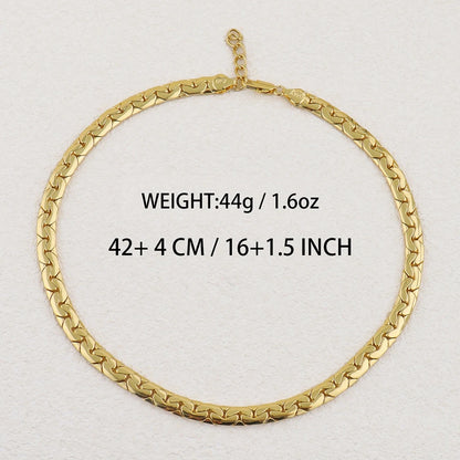 Vintage Stainless Steel Simple Chain Metal Bracelet Necklace for Men Women Punk Hip Hop Chain Jewelry Friends Party Gift