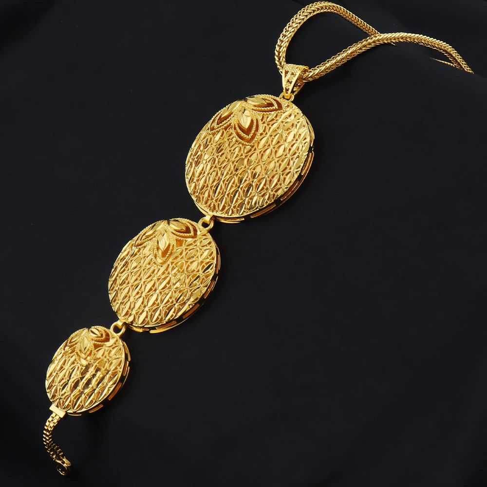 Color Indian Jewelry Set: Earrings & Necklace Gift for Women, Dubai Arabic Bridal Party