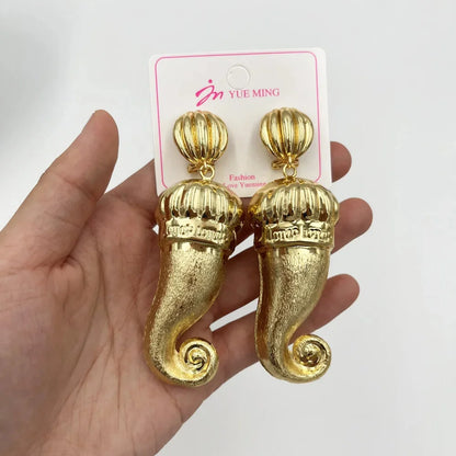 Dubai Jewelry Sets For Women Large Earrings and Pendant Necklace 2Pcs Set Nigeria Bridal Weddings Party Accessory Gifts