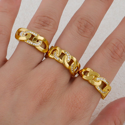 Plated Stainless Steel Eye Zircon Buckle Bracelet for Women Minimal Ins Jewelry Gift Earrings Set