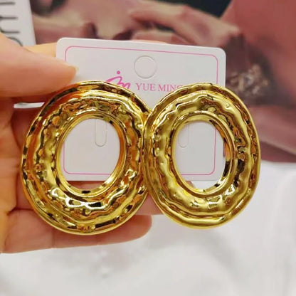 Women's Trendy Earrings Temperament Gold Color Irregular Love Earrings Fashion Dressing Date Outdoor Travel Banquet Party Gift