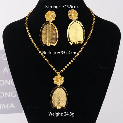 316L stainless steel gold color jewelry set women necklaces earrings Personality Simple Punk Retro wedding party gift
