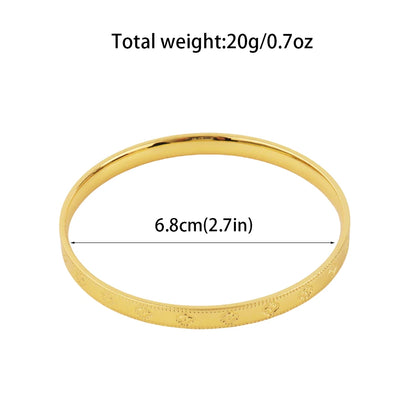 Tone 60mm Copper Hoop Bangle, Thick Engraved Design Luxury Bracelet for Women, Fashion Jewelry & Accessories for Jewelr