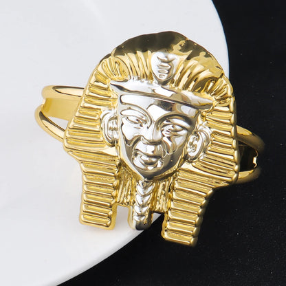 24K gold plated bracelet Ring Earrings Necklace set Dubai African Copper Alloy Hip Hop Fashion Jewelry Set Party Gift Daily Wear
