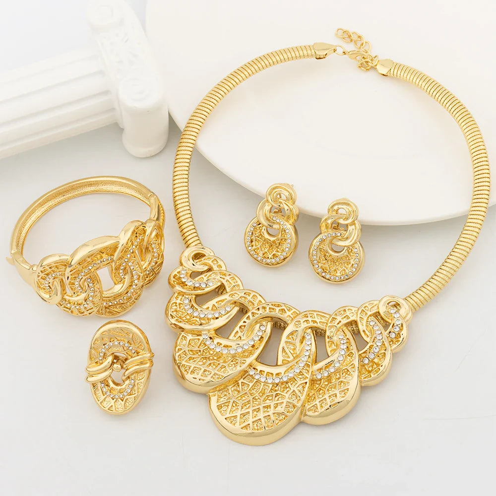 Yueming Luxury Wedding Day Jewelry Set