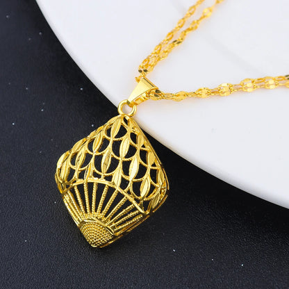 Fashion Gold Color Jewelry for Women Necklace Earrings Set Party Accessories Dubai India Africa Nigerian Bridal Gift