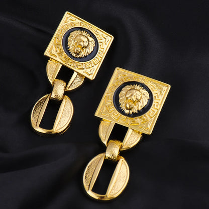 Hot Sale Fashion Ladies Jewelry Set for Women Simple Fashion Jewelry Accessories Face Design Large Square Ring Luxury Gift