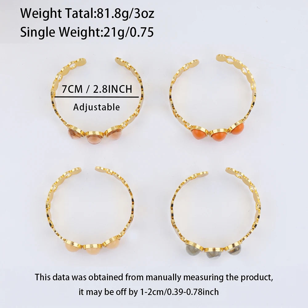 Luxurious High-quality Stainless Steel Gold Color Cuff Bracelet Bangle for Women Gold Plated Waterproof Jewelry Gifts