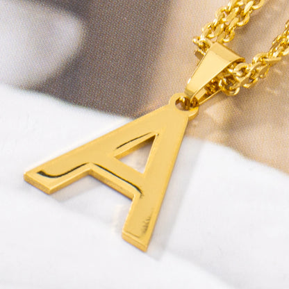 Copper Alphabet Initial Necklace for Women, Exquisite English Letter Personalize Jewelry Gift for Party Anniversary
