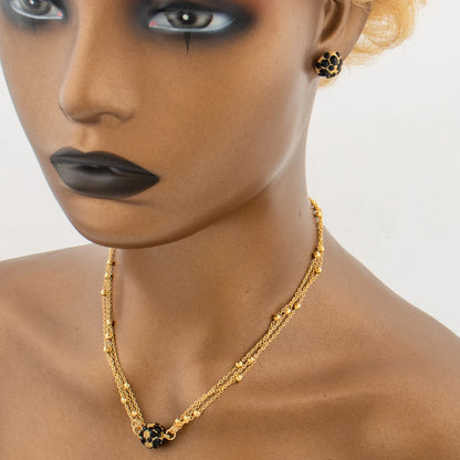 Trend Zircon Crystal Jewelry Set for Party Layers Necklace and Stud Earrings Weddings Bridal Cuff Bangle Ring Set for Party Gift