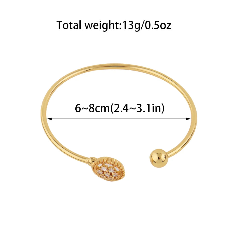 Italian Zircon Flower Bracelet, Adjustable Bangle for Women, Romantic Wedding Party Gift, Chic Accessories for Jew