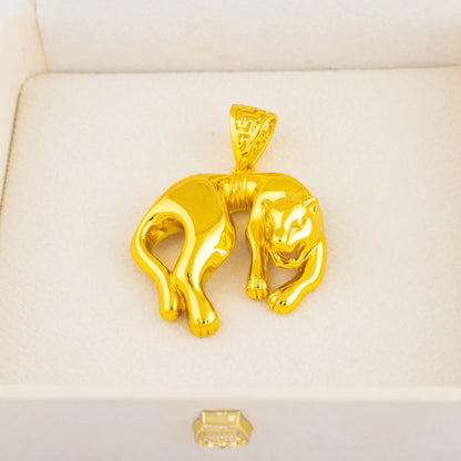 Gold Color Fashion Lion Water droplet Shape Pendant for Necklaces Copper Gold Plated Jewelry Accessories Wholesale