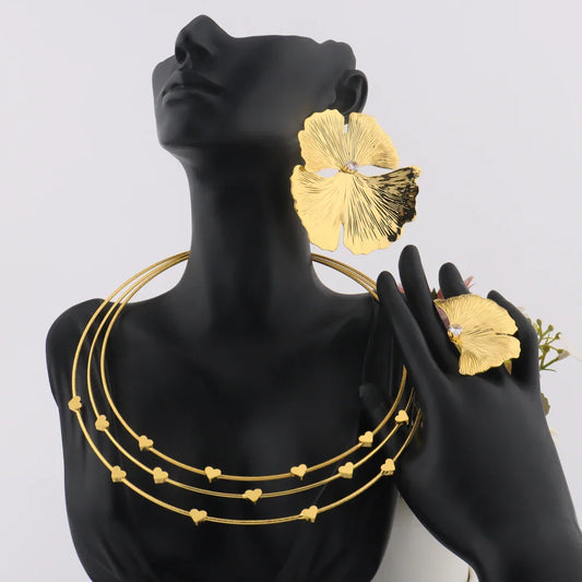 Yueming flower shaped necklace african luxury delicate for bangle party