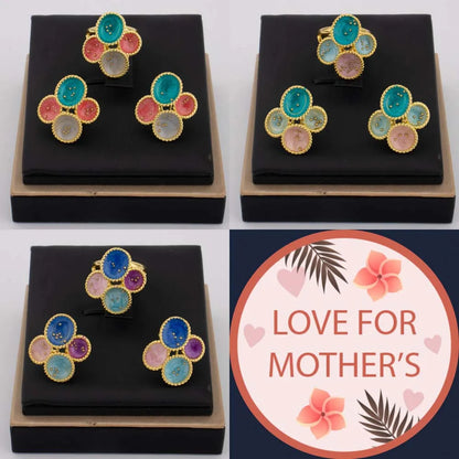 Dopamine Congo-Nigeria Trendy Earrings & Necklace Jewelry Set for Women, Chic Gift for Mother’s Day Wedding Party