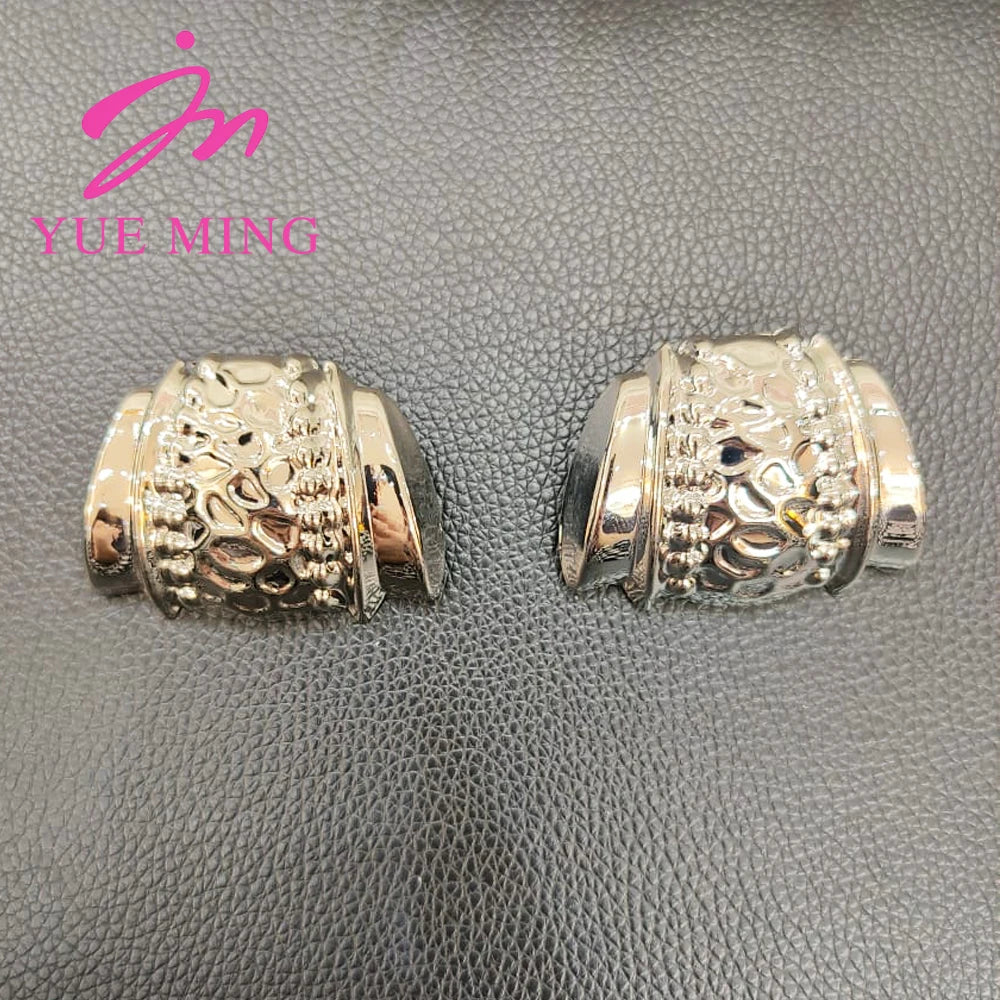 Gold Color Jewelry Sets For Women Earring Necklace Dubai Nigeria Copper Bracelet Rings Bridal Wedding Party Gifts Daily Wear