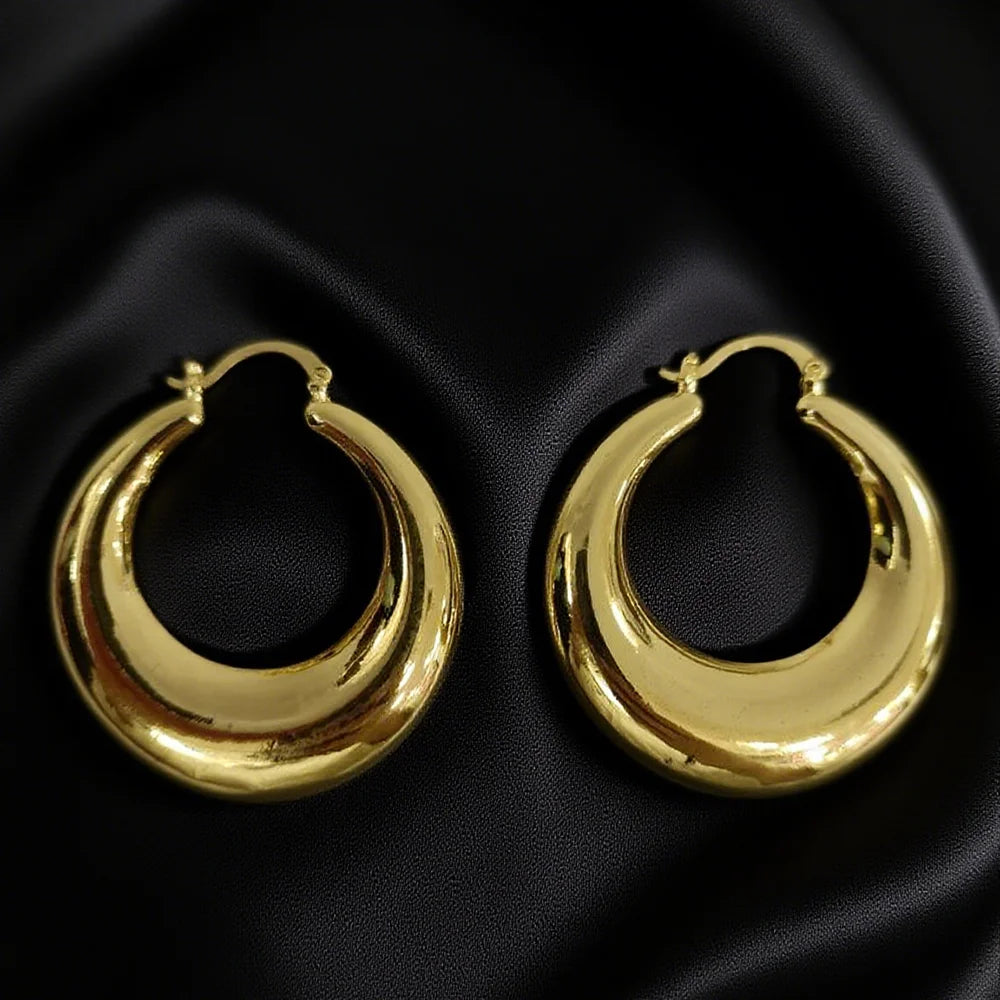 Stainless Steel Jewelry Set 24K Gold Plated Earrings French Vintage Flower Earrings For Women Jewelry Gifts New Popular