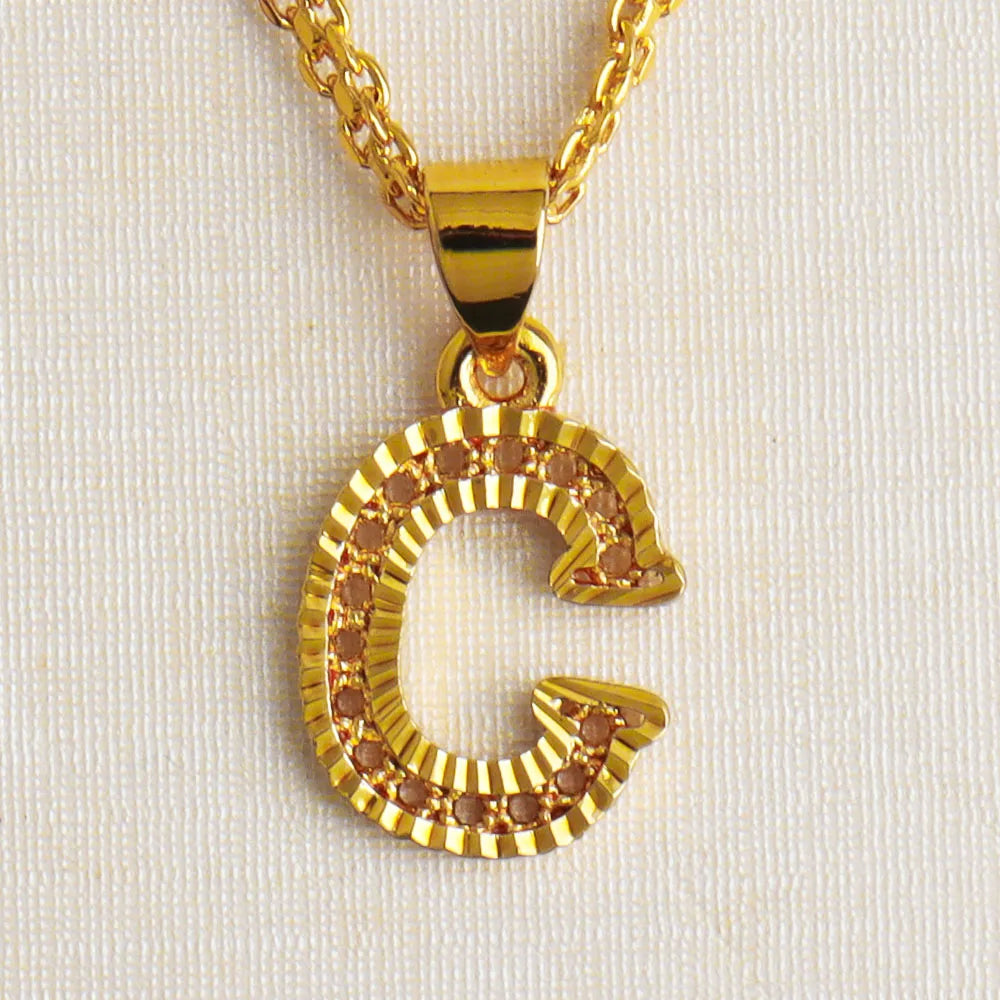 Ghana Trendy Personalize Alphabet A-F Necklace For Women Nigeria Gold Color Custom Jewelry Gift for Holiday Gifts Party Mother’s