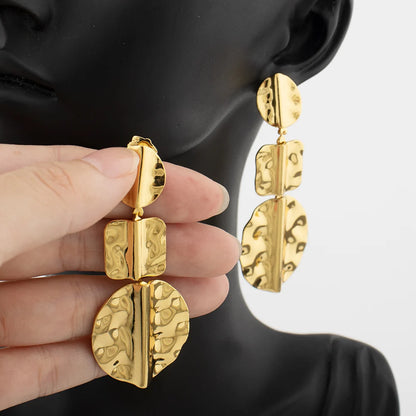Fashion Drop Earrings for Women Exquisite Geometry Heart Shape Design Earrings Daily Wear Versatile Jewelry Birthday Gifts