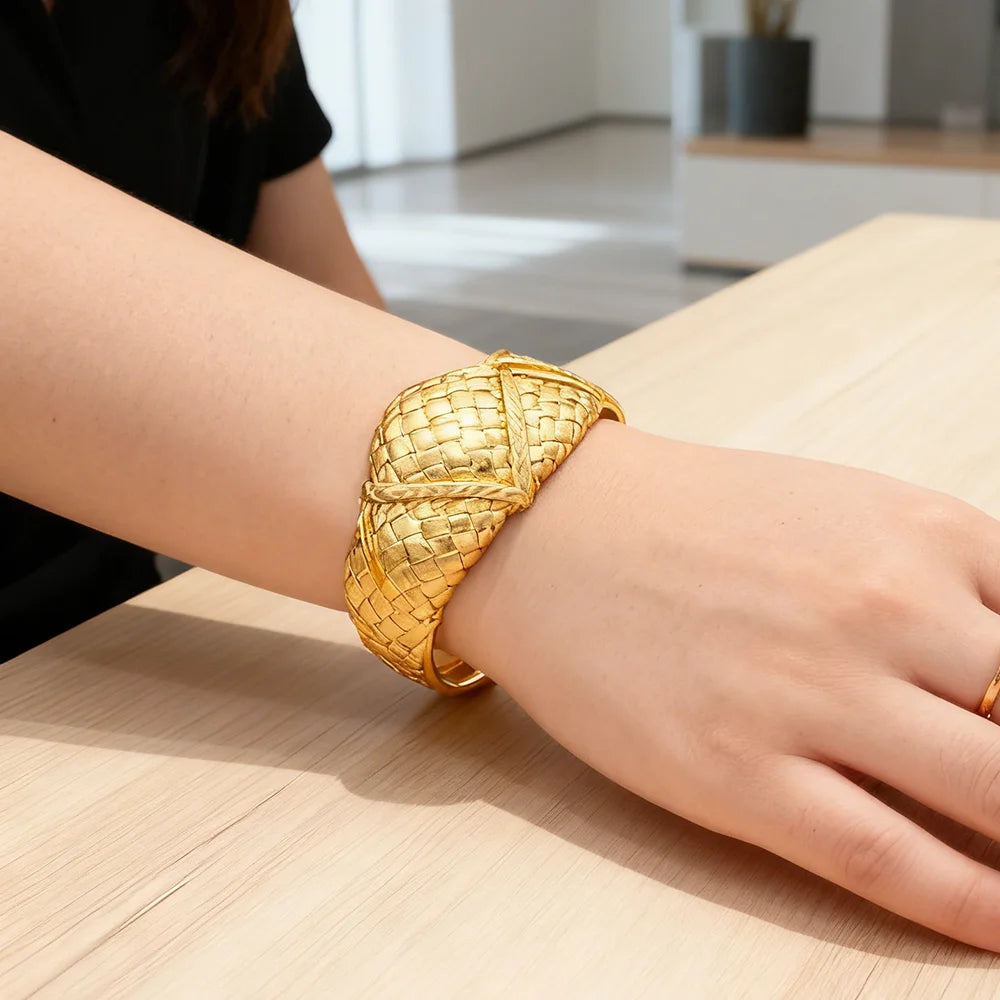 dubai bracelet ring set for woman jewelry luxury Gold Color Cuff Bangles Female Luxury Jewelry Sets Jewellery Accessory