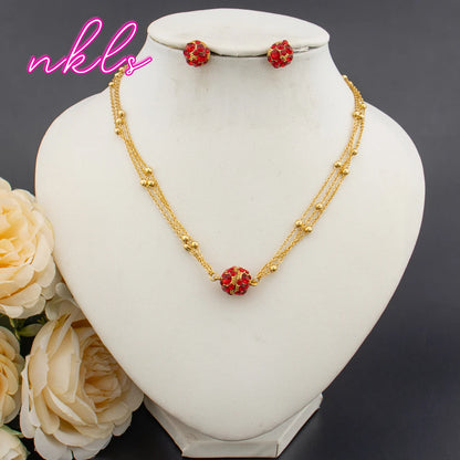 Luxury -Plated Necklace & Earring Set for Women, Bridal Jewelry Sets Wedding African Banquet Gift Chic Jewellery