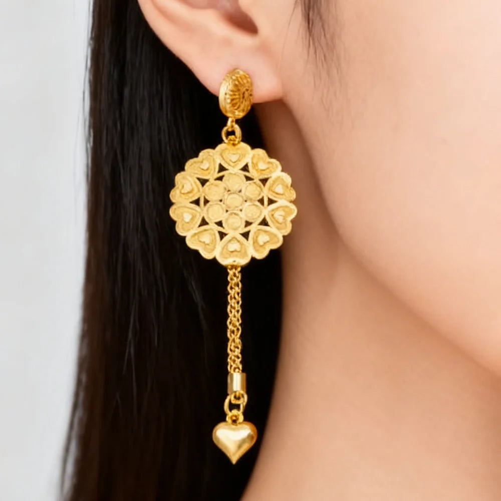 3pcs jewelry for woman earrings 18k Gold Color New Design Drop Earrings for Weddings Bridal Accessories Bohemia Ladies Earrings