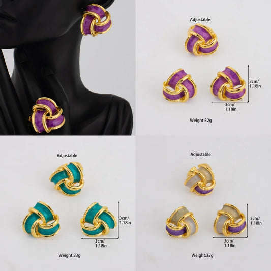 Dopamine Congo-Nigeria Trendy Earrings & Necklace Jewelry Set for Women, Chic Gift for Mother’s Day Wedding Party