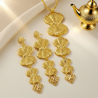 Jewelry Set for Women, Bridal European American Style Personalized Necklace Earrings, Wedding Gift Jewellery Woma