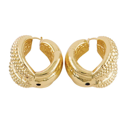 Luxury Dubai Hoop Earrings Women's Jewelry Large Drop Earrings Nigeria Wedding Bridal Earrings Jewelry Wholesale Party