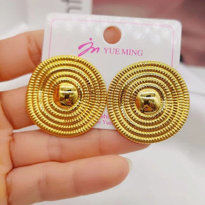 Women's Trendy Earrings Temperament Gold Color Irregular Love Earrings Fashion Dressing Date Outdoor Travel Banquet Party Gift