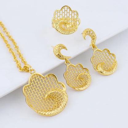 Ethnic Indian Vintage Bridal Jewelry Set for Women Antique Style Chic Necklace And Earrings Combo Perfect Party Gift