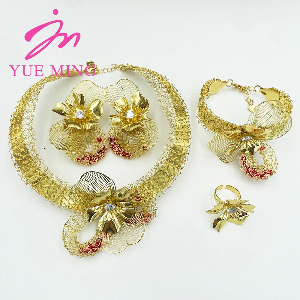 Yueming Copper Luxury Wedding Bracelet Set