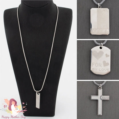 Stainless Steel Pendant Necklace For Women Men America Personalized Nigeria Hip Hop Jewelry Gift For Party Easter Mother's Day