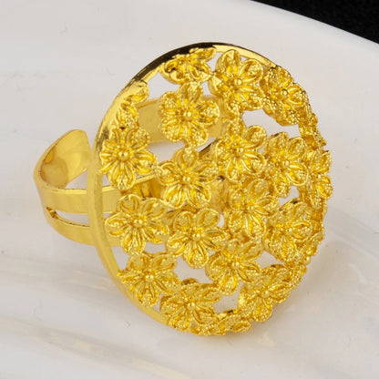 dubai 24k gold jewelry luxury jewelry necklaces Earrings Ring woman jewelry african bridal  Wedding Party Jewelry accessories