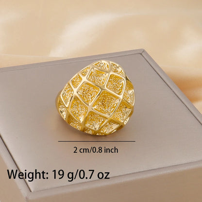 Minimalist Style Ring 18K Gold Plated Simple Titanium Rings for Women Gold Color Never Fade Luxury Classic rings Trendy Gift