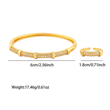 Exquisite Classic Pattern Stainless Steel Gold Color Snake Opening Zirconia Bracelet Women's Jewelry Accessories Summer Gift