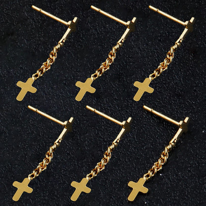 Nose Rings for Women 316L Stainless Steel Nostril Hoop Nose Ring Studs Fashion Body Cross Nose Piercing Jewelry Set