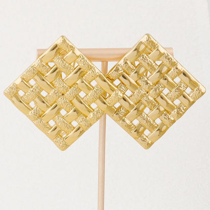 Brazilian Gold Color Clip Earrings Shell Design Ring Fashion Golden Women Hollow Jewelry Set Weddings Party Accessories Gifts