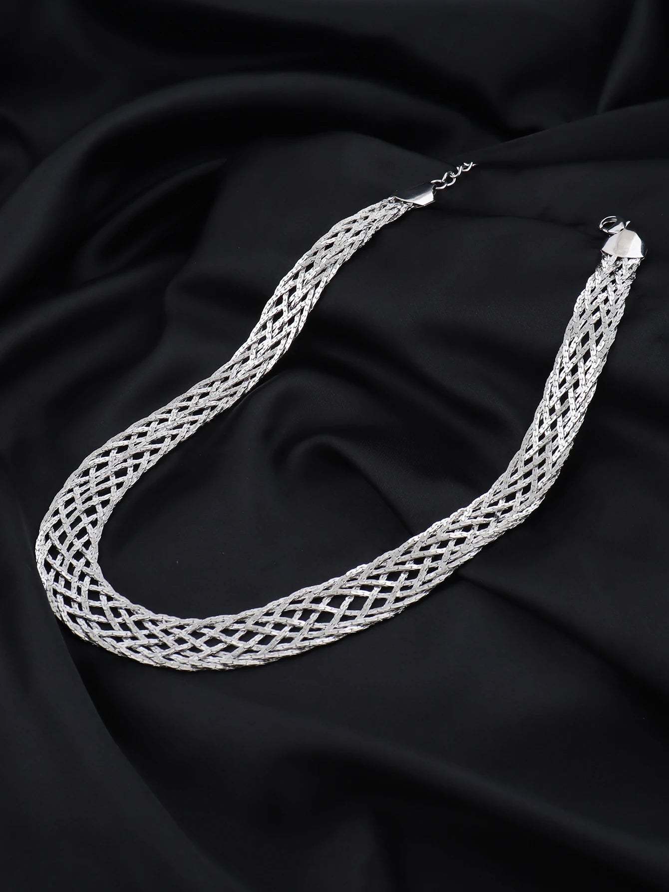 YM 10mm woven hollow chain necklace & bracelet set, 40cm gold-tone plated, Dubai Africa luxury punk women jewelry gift