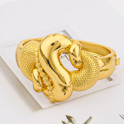 NKLS Snake-Pattern Jewelry Set for Women: Necklace, Earrings, Ring & Bangle Gift for Party Women’s Day, Africa Luxury