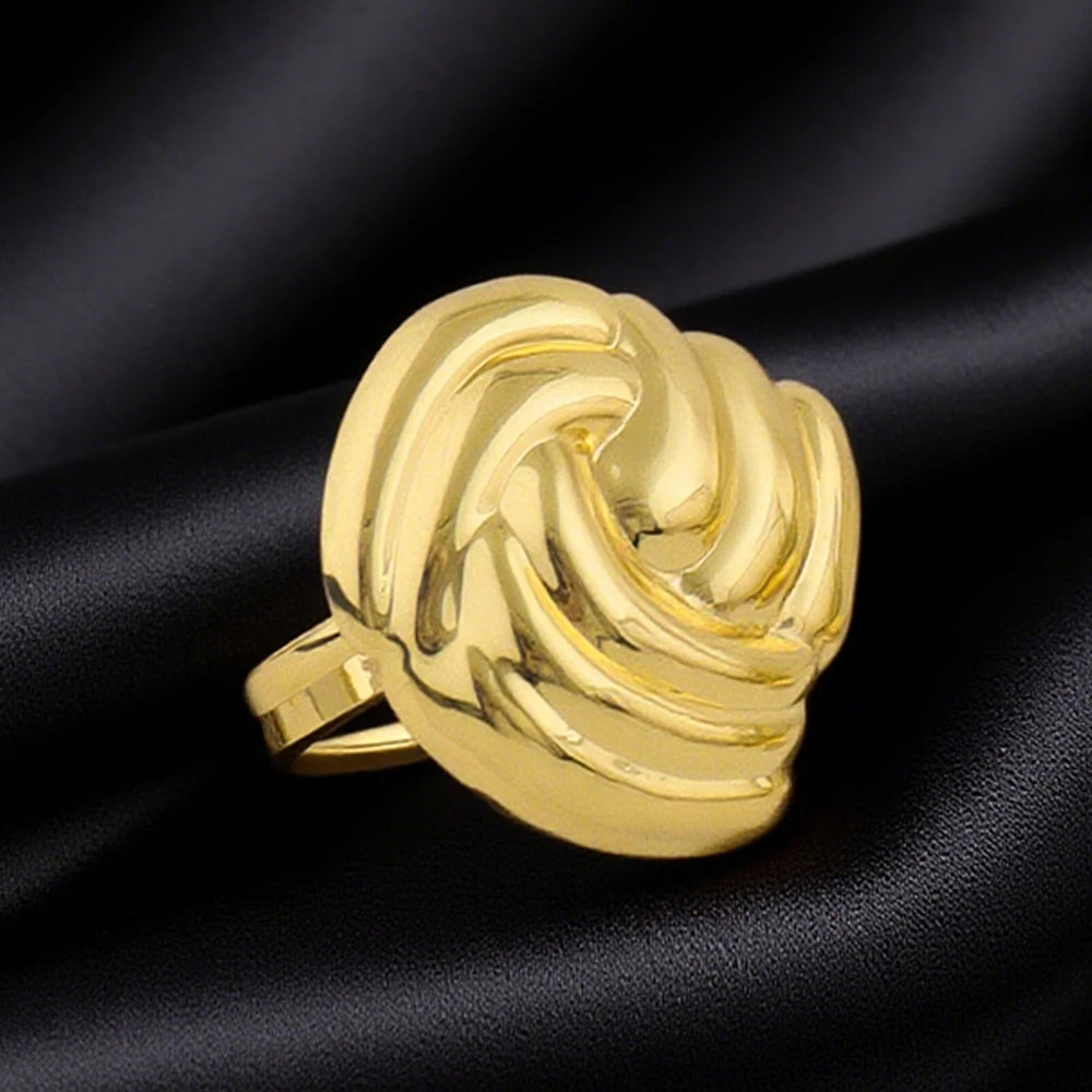 Dubai Gold Color Jewelry Set for Bridal 18k Gold Plated Big Necklace and Stud Earrings African Elegant Party Bangle Ring Jewelry