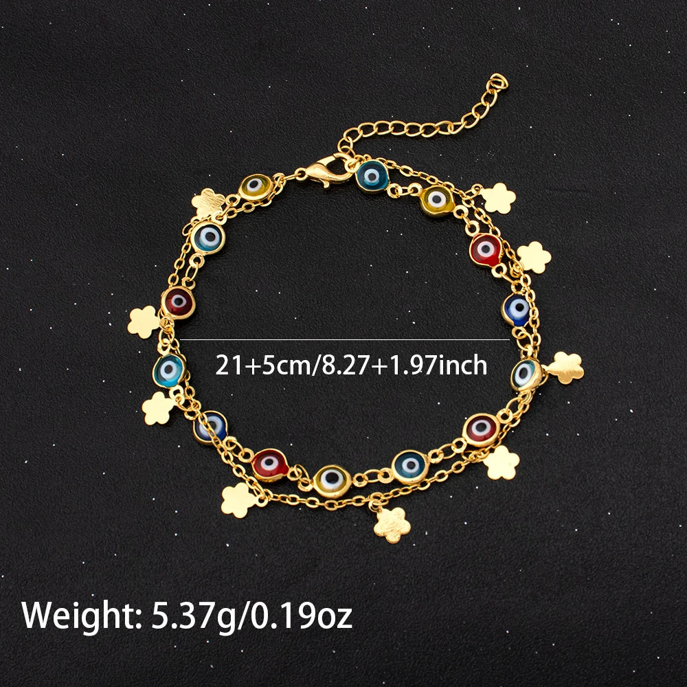 women foot jewelry Stainless Steel Luxury Shiny Zircon Anklets Bracelet 18K Plated Waterproof Statement Jewelry Gift New