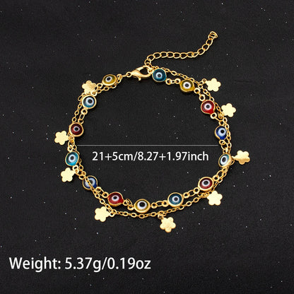 women foot jewelry Stainless Steel Luxury Shiny Zircon Anklets Bracelet 18K Plated Waterproof Statement Jewelry Gift New