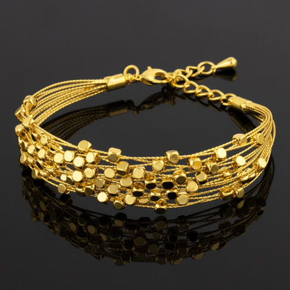Ethiopia Dubai Little Pearl Women Jewelry Set Gold Color Arab Blange Hollow out Rings Apply For  Party Wedding Daily Wear Summer