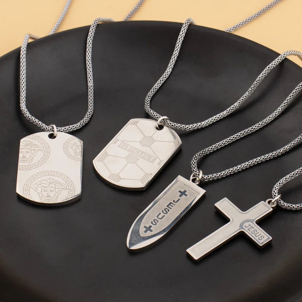Stainless Steel Pendant Necklace For Women Men America Personalized Nigeria Hip Hop Jewelry Gift For Party Easter Mother's Day