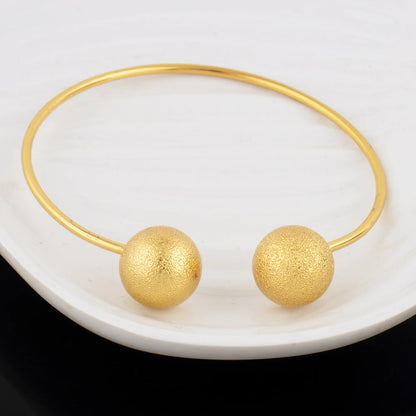 New Little Pearl Ring Bangle for Women Fashion Gold Color Delicate Big Circle Bracelet Ring France Jewelry Gift For Party Daily