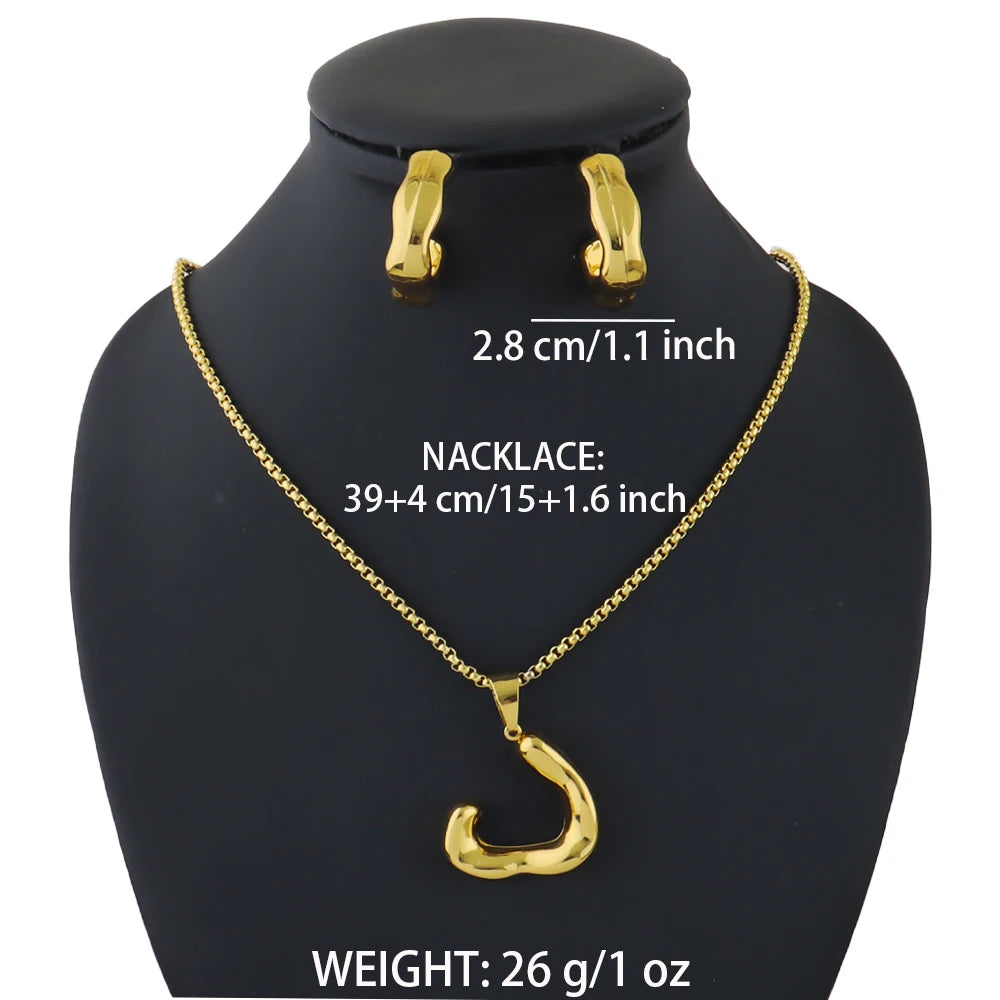 New Arrival Stainless Steel Indian Bridal Set Flower Necklace Earrings Women Wedding Party Hot Gift