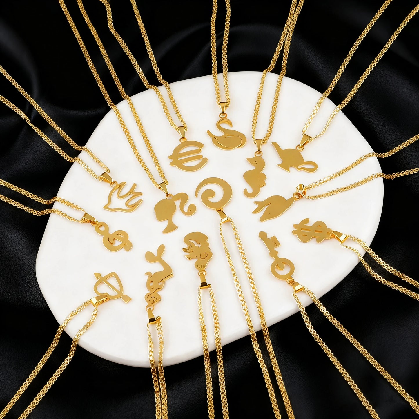 luxury stainless gold letter necklace for women high quality stainless steel Minimalist letters for necklace Daily wear Gift