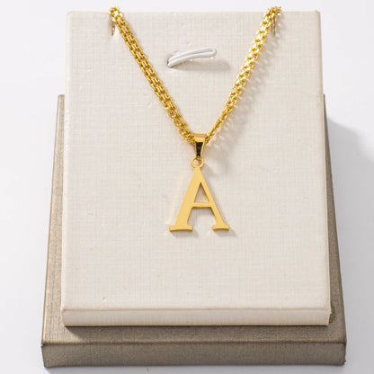 Initial Name Letter Custom Jewelry Personalized Pendant Necklace Handmade Detachable Cursive Nameplate Choker Women Men Couple