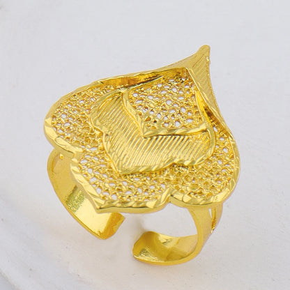 Fashion Gold Color Jewelry For Women Necklace Pendant Earrings Rings Wedding Nigeria France Jewelry Set Party Gifts